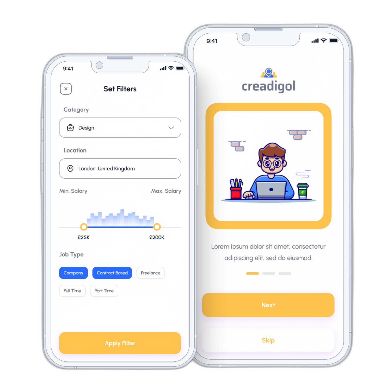 Creadigol — product design work