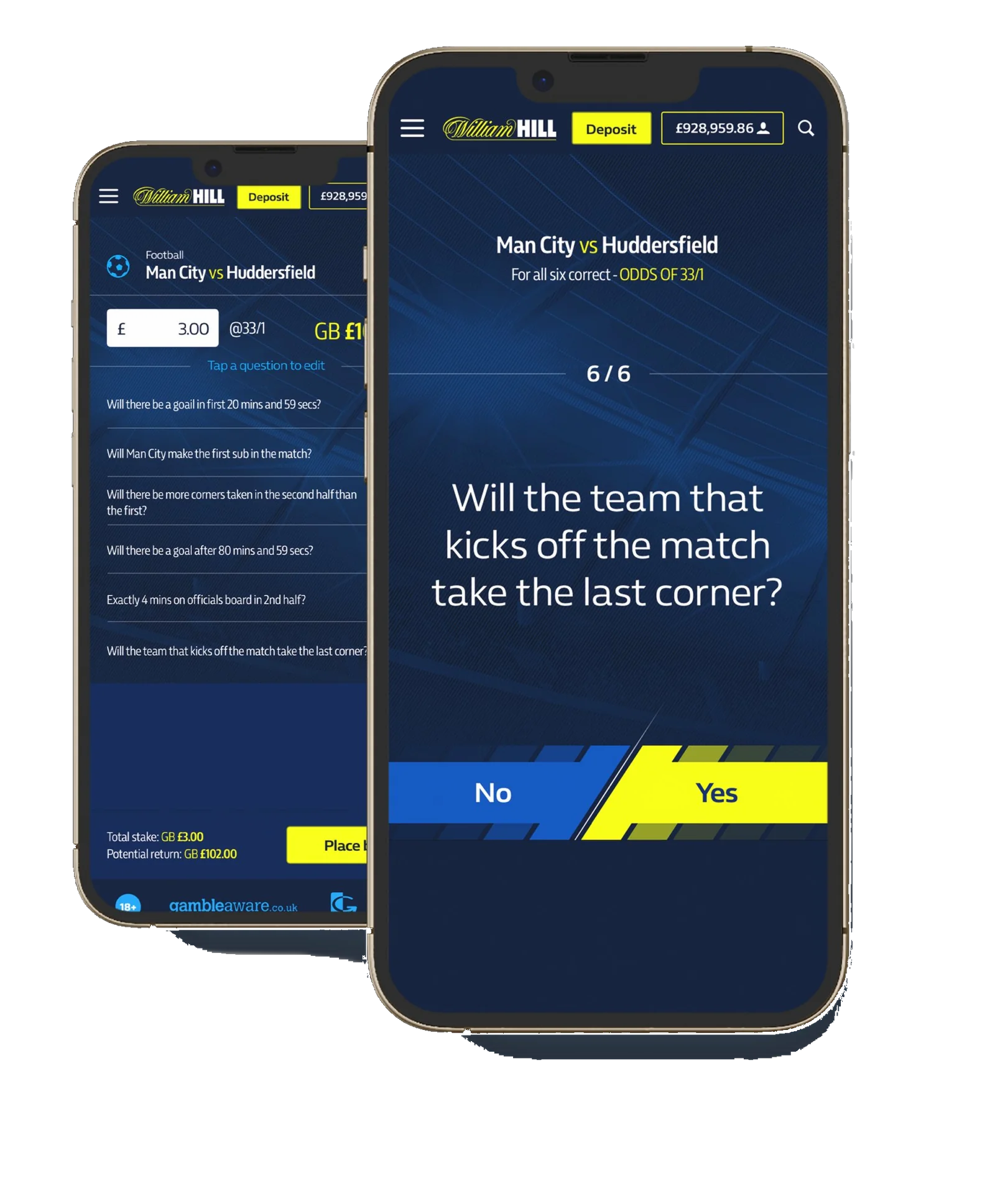 William Hill — product design work